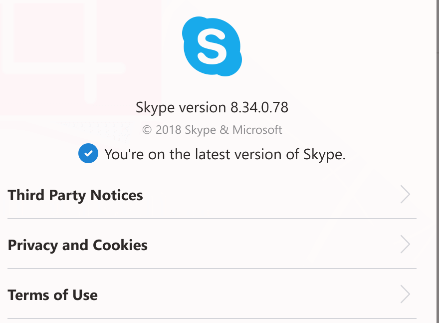 Skype commands 2018